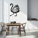 Swan Metal Wall Art – Graceful Swan Silhouette Steel Decor for Elegant and Nature-Inspired Spaces- KAF335