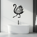 Swan Metal Wall Art – Graceful Swan Silhouette Steel Decor for Elegant and Nature-Inspired Spaces- KAF335
