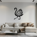Swan Metal Wall Art – Graceful Swan Silhouette Steel Decor for Elegant and Nature-Inspired Spaces- KAF335