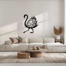 Swan Metal Wall Art – Graceful Swan Silhouette Steel Decor for Elegant and Nature-Inspired Spaces- KAF335