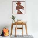 African Woman Metal Wall Art – Elegant Tribal Silhouette Steel Decor for Cultural and Boho Interiors- KAF338