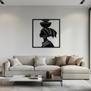 African Woman Metal Wall Art – Elegant Tribal Silhouette Steel Decor for Cultural and Boho Interiors- KAF338