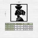 African Woman Metal Wall Art – Elegant Tribal Silhouette Steel Decor for Cultural and Boho Interiors- KAF338