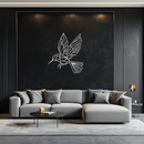 Hummingbird Metal Wall Art – Delicate Bird Silhouette Steel Decor for Nature-Inspired Interiors- KAF339