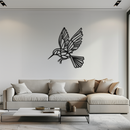 Hummingbird Metal Wall Art – Delicate Bird Silhouette Steel Decor for Nature-Inspired Interiors- KAF339
