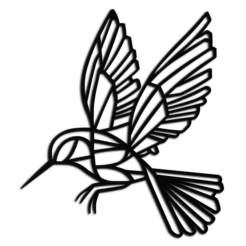 Hummingbird Metal Wall Art – Delicate Bird Silhouette Steel Decor for Nature-Inspired Interiors- KAF339