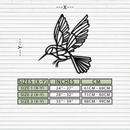 Hummingbird Metal Wall Art – Delicate Bird Silhouette Steel Decor for Nature-Inspired Interiors- KAF339