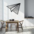 Paper Airplane Metal Wall Art – Minimalist Flight Silhouette Steel Decor for Modern and Whimsical Spaces- KAF340