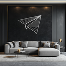 Paper Airplane Metal Wall Art – Minimalist Flight Silhouette Steel Decor for Modern and Whimsical Spaces- KAF340