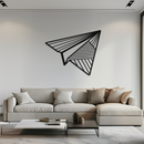 Paper Airplane Metal Wall Art – Minimalist Flight Silhouette Steel Decor for Modern and Whimsical Spaces- KAF340