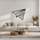 Paper Airplane Metal Wall Art – Minimalist Flight Silhouette Steel Decor for Modern and Whimsical Spaces- KAF340