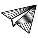 Paper Airplane Metal Wall Art – Minimalist Flight Silhouette Steel Decor for Modern and Whimsical Spaces- KAF340