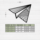 Paper Airplane Metal Wall Art – Minimalist Flight Silhouette Steel Decor for Modern and Whimsical Spaces- KAF340