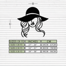 Hat Woman Metal Wall Art – Elegant Female Silhouette Steel Decor with Wide Brim Hat- KAF341