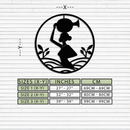 African Woman Carrying Vase Metal Wall Art – Tribal Silhouette Steel Decor for Cultural and Ethnic Interiors- KAF342