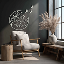 Flying Birds from Branch Metal Wall Art – Nature-Inspired Silhouette Steel Decor for Elegant Interiors- KAF343
