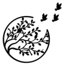 Flying Birds from Branch Metal Wall Art – Nature-Inspired Silhouette Steel Decor for Elegant Interiors- KAF343