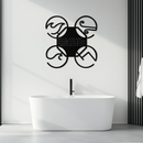 Four Elements Motto Metal Wall Art – Earth, Air, Fire, Water Steel Silhouette for Modern Spiritual Decor- KAF344