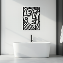 Abstract Face Silhouette Metal Wall Art – Modern Minimalist Line Art for Contemporary Interiors- KAF348