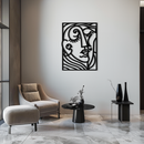 Abstract Face Silhouette Metal Wall Art – Modern Minimalist Line Art for Contemporary Interiors- KAF348
