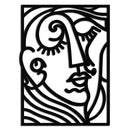 Abstract Face Silhouette Metal Wall Art – Modern Minimalist Line Art for Contemporary Interiors- KAF348