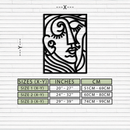 Abstract Face Silhouette Metal Wall Art – Modern Minimalist Line Art for Contemporary Interiors- KAF348