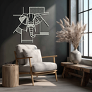 Geometric Elephant Metal Wall Art – Abstract Safari Animal Silhouette for Modern Interiors- KAF353