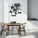 Geometric Elephant Metal Wall Art – Abstract Safari Animal Silhouette for Modern Interiors- KAF353