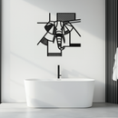 Geometric Elephant Metal Wall Art – Abstract Safari Animal Silhouette for Modern Interiors- KAF353
