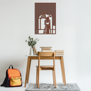 Woman with Umbrella Abstract Metal Wall Art – Modern Rainy Day Silhouette Steel Decor- KAF354