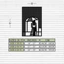 Woman with Umbrella Abstract Metal Wall Art – Modern Rainy Day Silhouette Steel Decor- KAF354