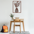 Botanical Vase Metal Wall Art – Elegant Plant Silhouette for Modern Nature-Inspired Decor- KAF357