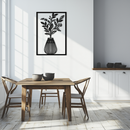 Botanical Vase Metal Wall Art – Elegant Plant Silhouette for Modern Nature-Inspired Decor- KAF357