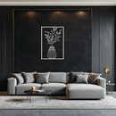 Botanical Vase Metal Wall Art – Elegant Plant Silhouette for Modern Nature-Inspired Decor- KAF357