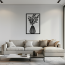 Botanical Vase Metal Wall Art – Elegant Plant Silhouette for Modern Nature-Inspired Decor- KAF357
