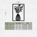 Botanical Vase Metal Wall Art – Elegant Plant Silhouette for Modern Nature-Inspired Decor- KAF357