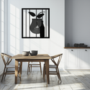 Bottle and Leaf Metal Wall Art – Modern Abstract Home Decor for Kitchen or Dining Room- KAF358