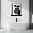 Bottle and Leaf Metal Wall Art – Modern Abstract Home Decor for Kitchen or Dining Room- KAF358