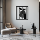 Bottle and Leaf Metal Wall Art – Modern Abstract Home Decor for Kitchen or Dining Room- KAF358