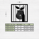 Bottle and Leaf Metal Wall Art – Modern Abstract Home Decor for Kitchen or Dining Room- KAF358