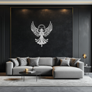 Guardian Angel Metal Wall Art – Spiritual Angel Silhouette with Halo for Home Blessing Decor- KAF359