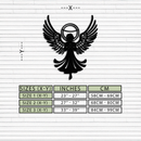 Guardian Angel Metal Wall Art – Spiritual Angel Silhouette with Halo for Home Blessing Decor- KAF359