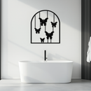 Butterfly Arch Metal Wall Art – Elegant Hanging Butterflies Silhouette for Modern Nature Decor- KAF361