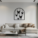 Butterfly Arch Metal Wall Art – Elegant Hanging Butterflies Silhouette for Modern Nature Decor- KAF361