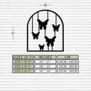 Butterfly Arch Metal Wall Art – Elegant Hanging Butterflies Silhouette for Modern Nature Decor- KAF361