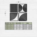 Geometric Pattern Metal Wall Art – 4-Piece Modern Minimalist Steel Decor- KAF363