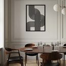 Geometric Curve Panel Metal Wall Art – Modern Abstract Steel Decor- KAF364