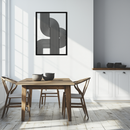 Geometric Curve Panel Metal Wall Art – Modern Abstract Steel Decor- KAF364