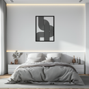 Geometric Curve Panel Metal Wall Art – Modern Abstract Steel Decor- KAF364