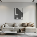 Geometric Curve Panel Metal Wall Art – Modern Abstract Steel Decor- KAF364